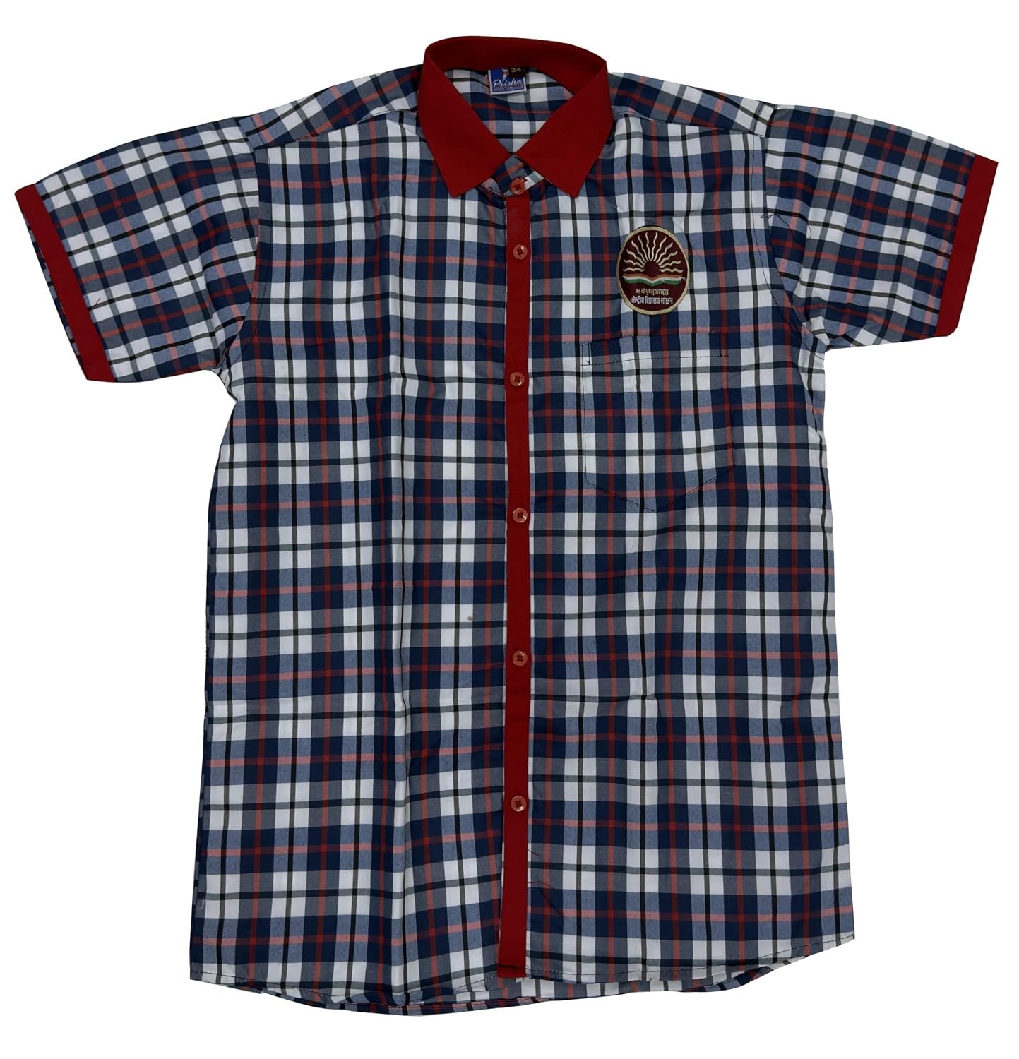 KV Uniform Boys Collar Shirt (Check Pattern)